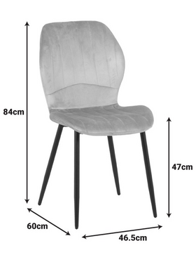 Καρέκλα Jelour Pakoworld Βελούδο σε Φυστικί Απόχρωση 46.5x60x84εκ