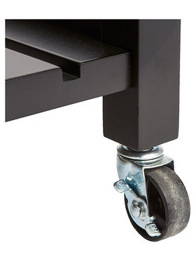 Τρόλεϊ-Ραφιέρα Claude Pakoworld mdf Μαύρο - Φυσικό  58x48x87.5εκ