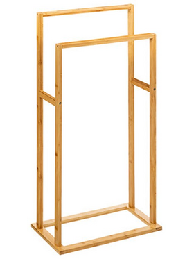 Κρεμάστρα Πετσετών Δαπέδου Dasmal Pakoworld Μπαμπού σε Φυσική Απόχρωση 42x24.2x81.5εκ