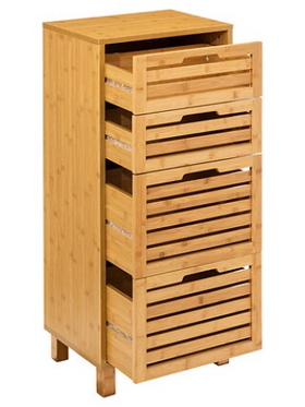 Συρταριέρα Sicela Pakoworld Μπαμπού σε Φυσική Απόχρωση 40x30x97.5εκ