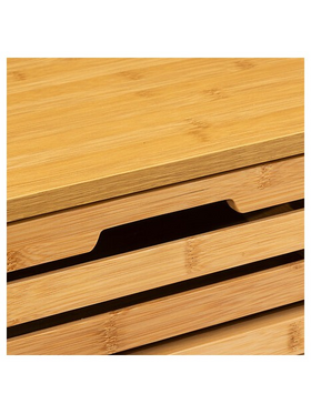 Συρταριέρα Sicela Pakoworld Μπαμπού σε Φυσική Απόχρωση 40x30x97.5εκ