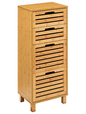 Συρταριέρα Sicela Pakoworld Μπαμπού σε Φυσική Απόχρωση 40x30x97.5εκ