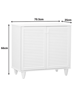 Παπουτσοθήκη-Ντουλάπι Ronan Pakoworld σε Λευκή Απόχρωση 70.5x35x66εκ