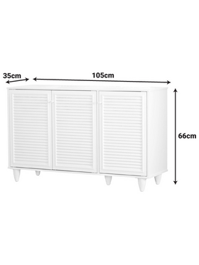 Παπουτσοθήκη-Ντουλάπι Ronan Pakoworld σε Λευκή Απόχρωση 105x35x66εκ