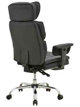 Καρέκλα Γραφείου Διευθυντή με Υποπόδιο Zanci Pakoworld pu Μαυρο 70x66x112-120εκ