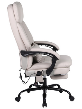 Καρέκλα Γραφείου Διευθυντή Sedici Pakoworld με Μηχανισμό Massage- pu Μπεζ-Εκρού 72x63x115-123εκ
