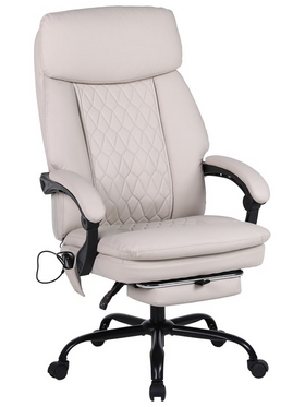 Καρέκλα Γραφείου Διευθυντή Sedici Pakoworld με Μηχανισμό Massage- pu Μπεζ-Εκρού 72x63x115-123εκ