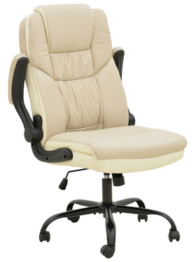 Καρέκλα Γραφείου Διευθυντή Stellar Pakoworld pu σε Μπεζ-Εκρού Απόχρωση 70x77x110-119εκ