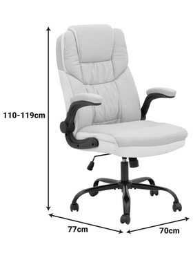 Καρέκλα Γραφείου Διευθυντή Stellar Pakoworld pu σε Μπεζ-Εκρού Απόχρωση 70x77x110-119εκ