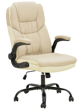 Καρέκλα Γραφείου Διευθυντή Stellar Pakoworld pu σε Μπεζ-Εκρού Απόχρωση 70x77x110-119εκ