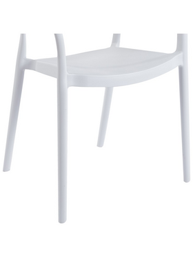 Πολυθρόνα Ankara Pakoworld Στοιβαζόμενη pp-pe Rattan σε Λευκή-Φυσική Απόχρωση 54x55.5x77εκ