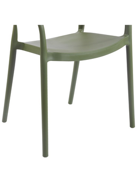 Πολυθρόνα Ankara Pakoworld Στοιβαζόμενη pp-pe Rattan σε Λαδί-Φυσική Απόχρωση 54x55.5x77εκ