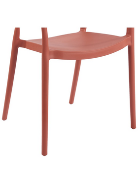 Πολυθρόνα Ankara Pakoworld Στοιβαζόμενη pp-pe Rattan σε Terracotta Απόχρωση 54x55.5x77εκ