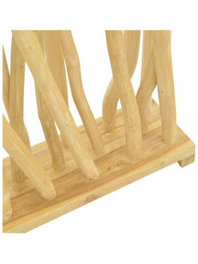 Διακοσμητικό Δαπέδου Jati Pakoworld Teak Ξύλο σε Φυσική Απόχρωση 60x20x190εκ