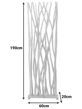 Διακοσμητικό Δαπέδου Jati Pakoworld Teak Ξύλο σε Φυσική Απόχρωση 60x20x190εκ