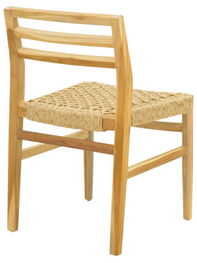 Καρέκλα Tuga Pakoworld Σκελετός Teak Ξύλο-pe Σχοινί σε Φυσική Απόχρωση 50x58x86εκ