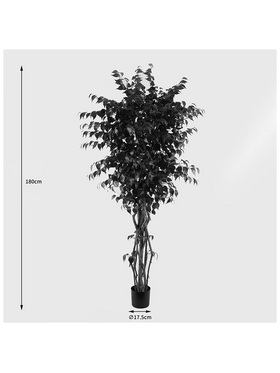 Διακοσμητικό Φυτό σε Γλάστρα Banyan Inart Πράσινο Φ95x180εκ