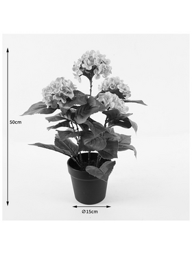 Διακοσμητικό Φυτό σε Γλάστρα Hydrangea Inart ροζ Φ35x50εκ