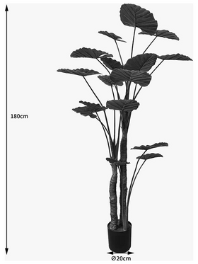 Διακοσμητικό Φυτό σε Γλάστρα Taro Plant Inart Πράσινο Φ90x180εκ
