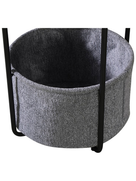 Βοηθητικό Τραπέζι Fredami Pakoworld Μαύρο Μαρμάρου Φ40x50εκ