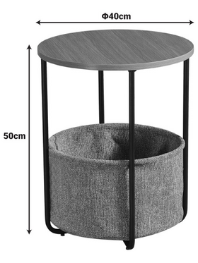 Βοηθητικό Τραπέζι Fredami Pakoworld Sonoma Φ40x50εκ