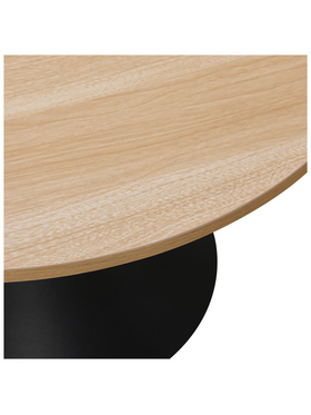 Τραπέζια Σαλονιού Hemena Pakoworld σετ 2τεμ σε Μαύρη-Φυσική Απόχρωση