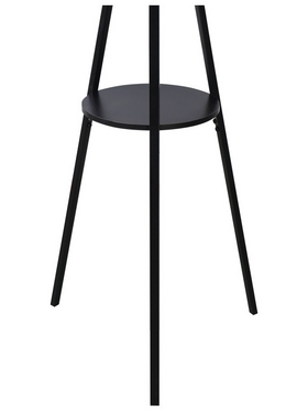 Καλόγερος Denner Pakoworld Μέταλλο σε Μαύρη Απόχρωση 48.5x48.5x180εκ