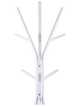 Καλόγερος Denner Pakoworld Μέταλλο σε Λευκή Απόχρωση 48.5x48.5x180εκ