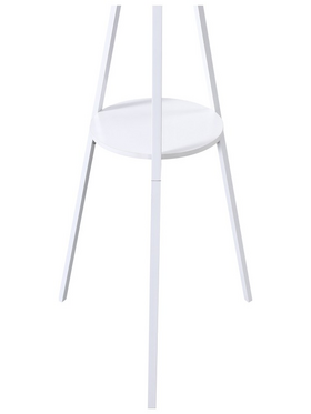 Καλόγερος Denner Pakoworld Μέταλλο σε Λευκή Απόχρωση 48.5x48.5x180εκ