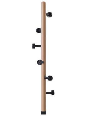 Καλόγερος Sinem Pakoworld Μέταλλο σε Μαύρη-Φυσική Απόχρωση Φ30x175εκ