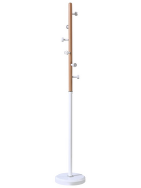 Καλόγερος Sinem Pakoworld Μέταλλο σε Λευκή-Φυσική Απόχρωση Φ30x175εκ