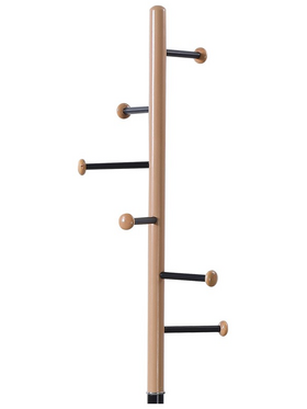 Καλόγερος Serea Pakoworld Μέταλλο σε Μαύρη-Φυσική Απόχρωση Φ30x175εκ