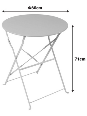 Τραπεζι Bistro Pakoworld Μεταλλικό Αναδιπλούμενο σε Μέντα Απόχρωση Φ60x71εκ