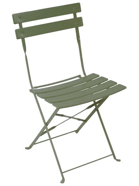 Καρέκλα Bistro Pakoworld Μεταλλική Αναδιπλούμενη σε Λαδί Απόχρωση 42x46x82εκ