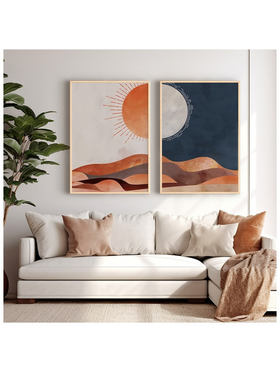 Πίνακας Lebrano Pakoworld Δίπτυχος με Ψηφιακή Εκτύπωση και Πλαίσιο 33x1.5x48εκ