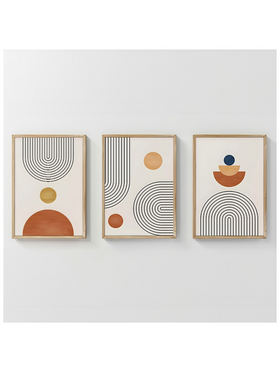 Πίνακας Lenda  Pakoworld Τρίπτυχος με Ψηφιακή Εκτύπωση και Πλαίσιο 33x1.5x48εκ