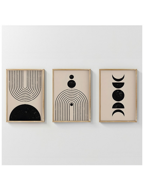 Πίνακας Aregon  Pakoworld Τρίπτυχος με Ψηφιακή Εκτύπωση και Πλαίσιο 33x1.5x48εκ