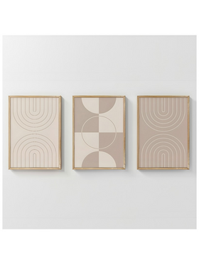 Πίνακας Zenzia  Pakoworld Τρίπτυχος με Ψηφιακή Εκτύπωση και Πλαίσιο 33x1.5x48εκ