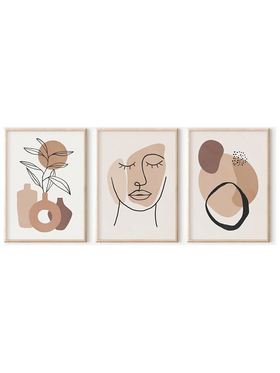 Πίνακας Grende  Pakoworld Τρίπτυχος με Ψηφιακή Εκτύπωση και Πλαίσιο 33x1.5x48εκ