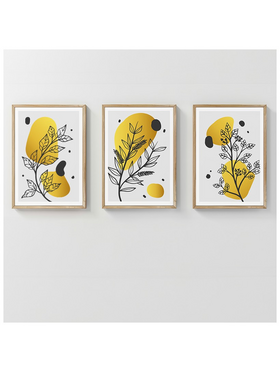 Πίνακας Jerif  Pakoworld Τρίπτυχος με Ψηφιακή Εκτύπωση και Πλαίσιο 33x1.5x48εκ