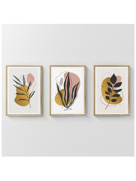 Πίνακας Kereby  Pakoworld Τρίπτυχος με Ψηφιακή Εκτύπωση και Πλαίσιο 33x1.5x48εκ