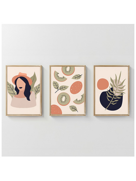 Πίνακας Noven Pakoworld Τρίπτυχος με Ψηφιακή Εκτύπωση και Πλαίσιο 33x1.5x48εκ