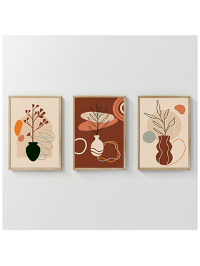 Πίνακας Nyra Pakoworld Τρίπτυχος με Ψηφιακή Εκτύπωση και Πλαίσιο 33x1.5x48εκ