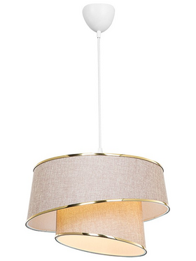 Φωτιστικό Οροφής Μονόφωτο pwl-1127 Pakoworld ε27 Μπεζ-Χρυσό-Λευκό Φ32.5x65εκ