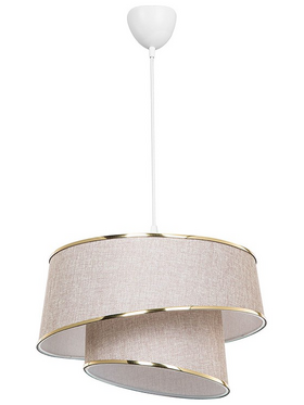 Φωτιστικό Οροφής Μονόφωτο pwl-1127 Pakoworld ε27 Μπεζ-Χρυσό-Λευκό Φ32.5x65εκ