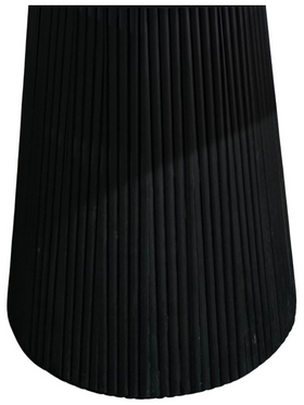 Τραπέζι Canicule Pakoworld Μασίφ Ξύλο Ακακίας σε Μαύρη Απόχρωση Φ120x75εκ