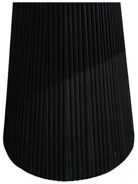 Τραπέζι Σαλονιού Canicule i Pakoworld Μασίφ Ξύλο Ακακίας σε Μαύρη Απόχρωση Φ80x40εκ