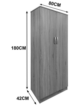 Ντουλάπα Δίφυλλη Lego Pakoworld σε Sonoma Απόχρωση 80x42x180εκ