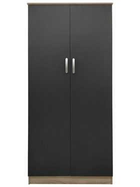 Ντουλάπα Δίφυλλη Lego Pakoworld σε Sonoma-Ανθρακί Απόχρωση 80x42x180εκ