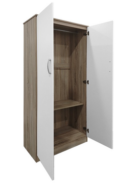 Ντουλάπα Δίφυλλη Lego Pakoworld σε Sonoma-Λευκή Απόχρωση 80x42x180εκ